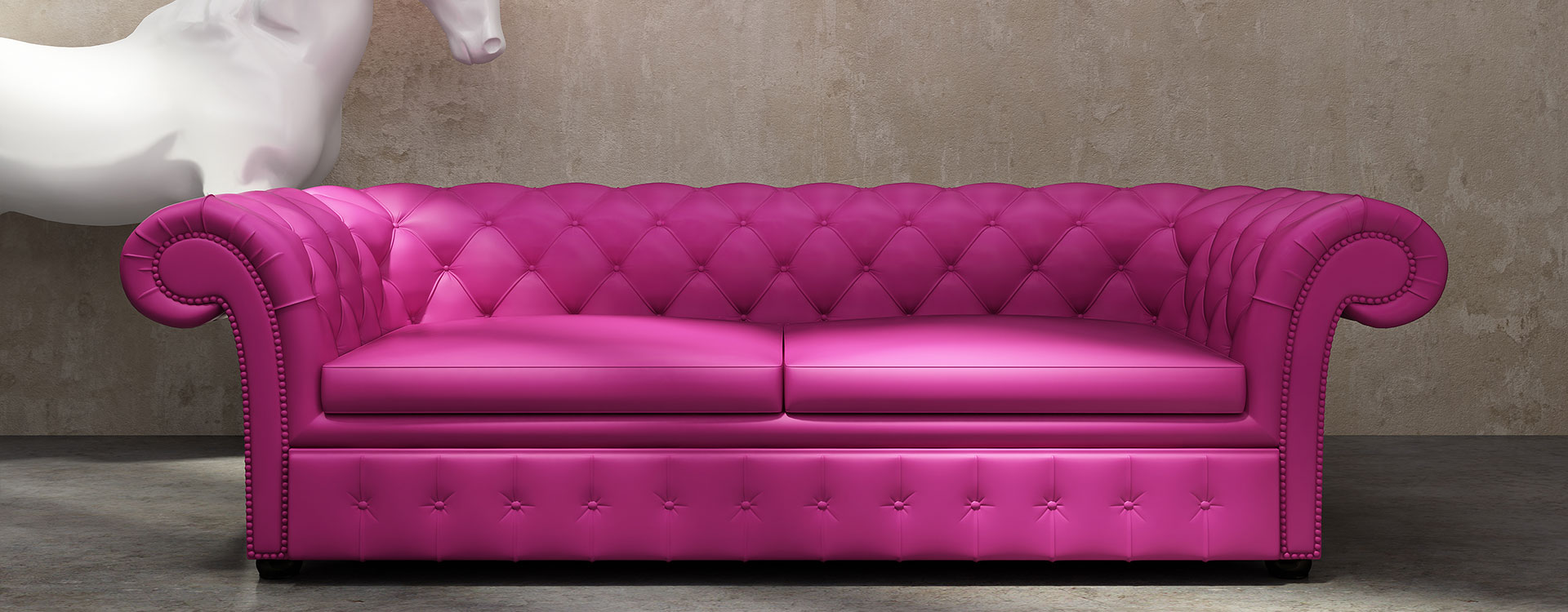 SIMA-Werbung - Rosa Sofa.